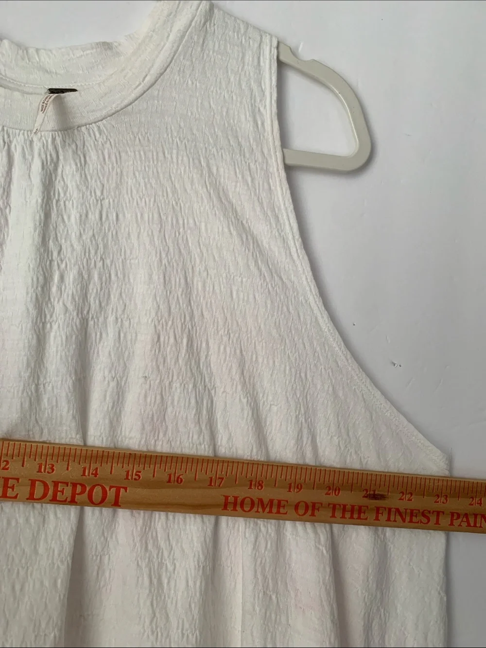 Free People Off-White Tiered Sleeveless Tie Back Tunic /Mini Dress Size S